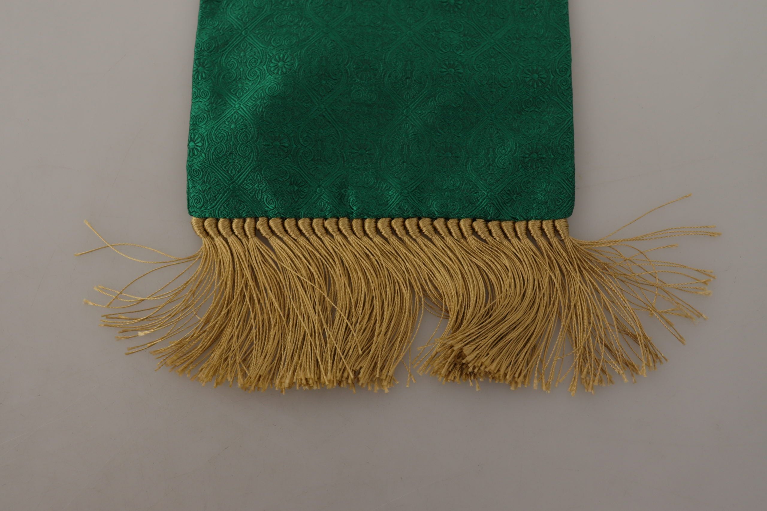 Eșarfă elegantă pentru bărbați din amestec de mătase verde Dolce & Gabbana