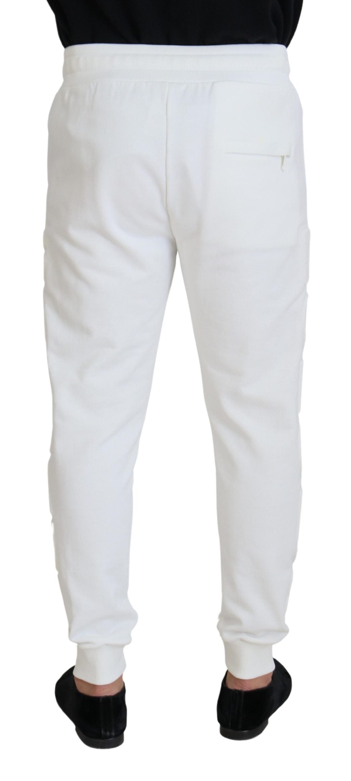 Dolce & Gabbana Elegante weiße Jogginghose aus Baumwolle