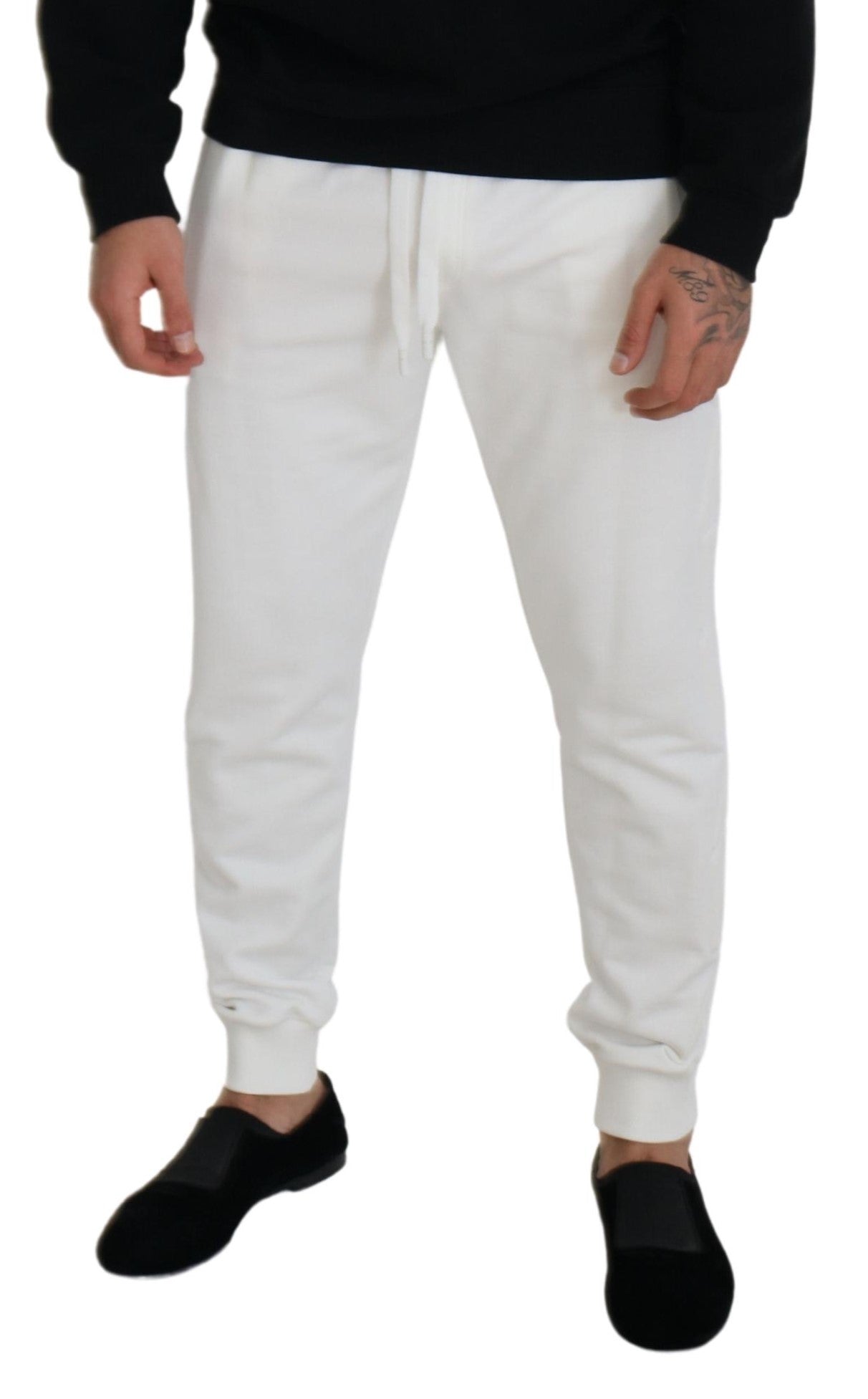 Dolce & Gabbana Elegante weiße Jogginghose aus Baumwolle