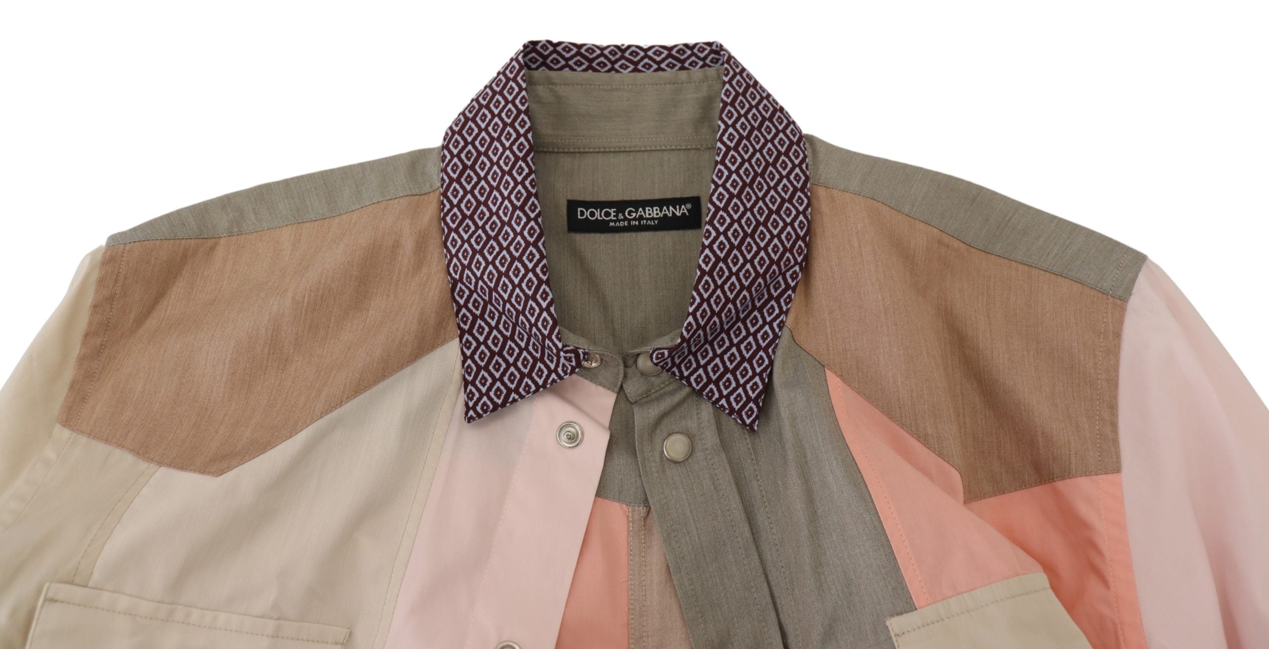 Dolce & Gabbana Elegantes mehrfarbiges Slim Fit Freizeithemd