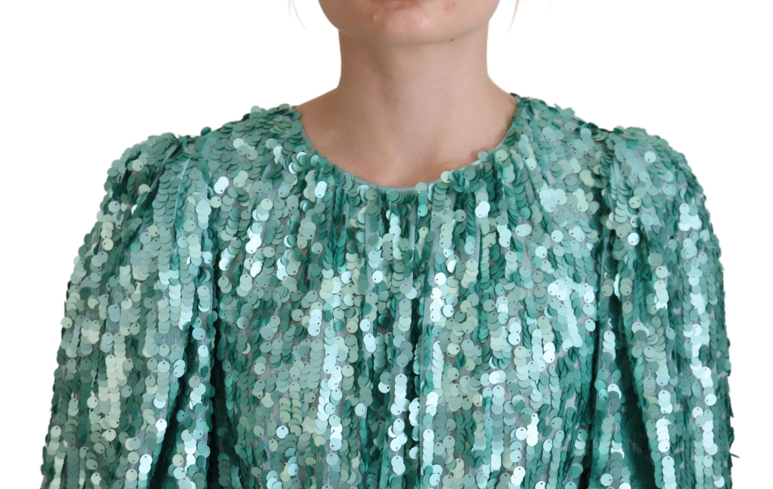 Rochie midi elegantă cu paiete, linie A, Dolce & Gabbana