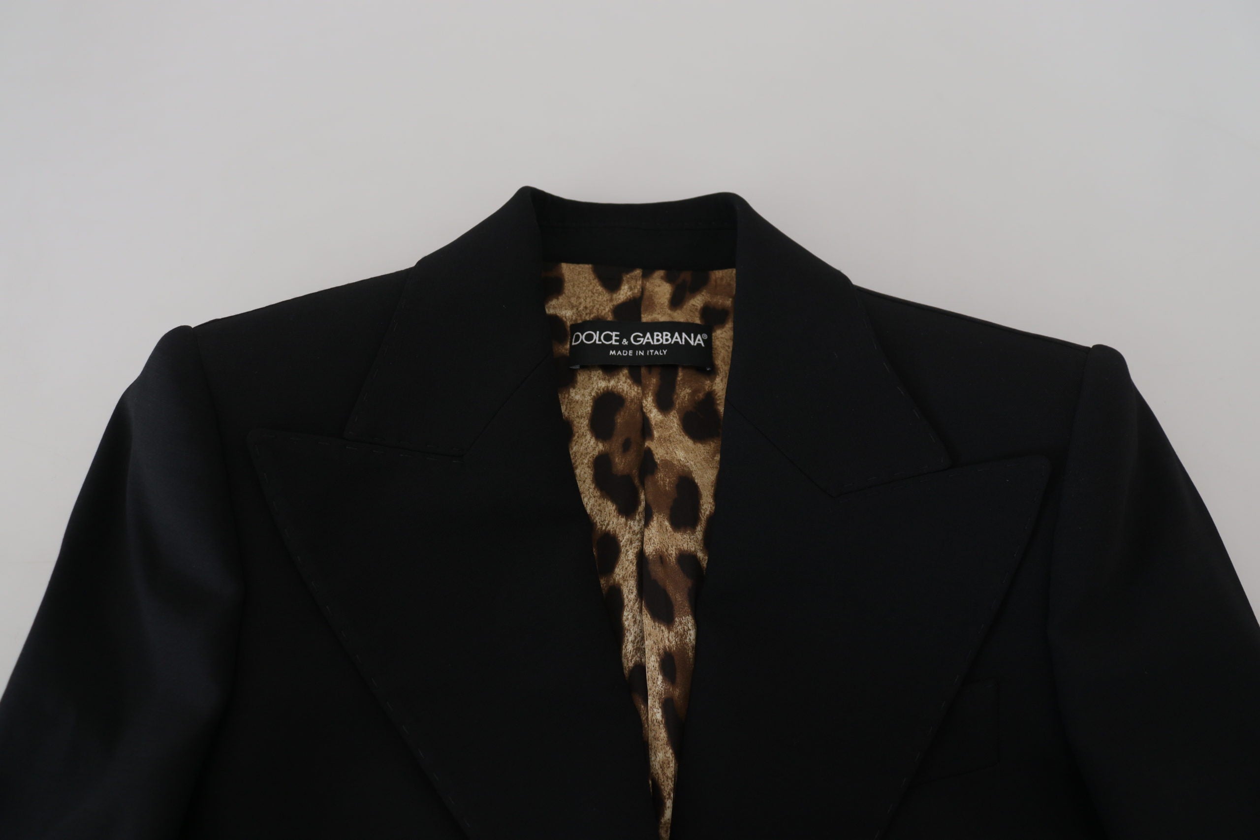 Dolce & Gabbana Eleganter schwarzer Blazer aus Stretchwolle