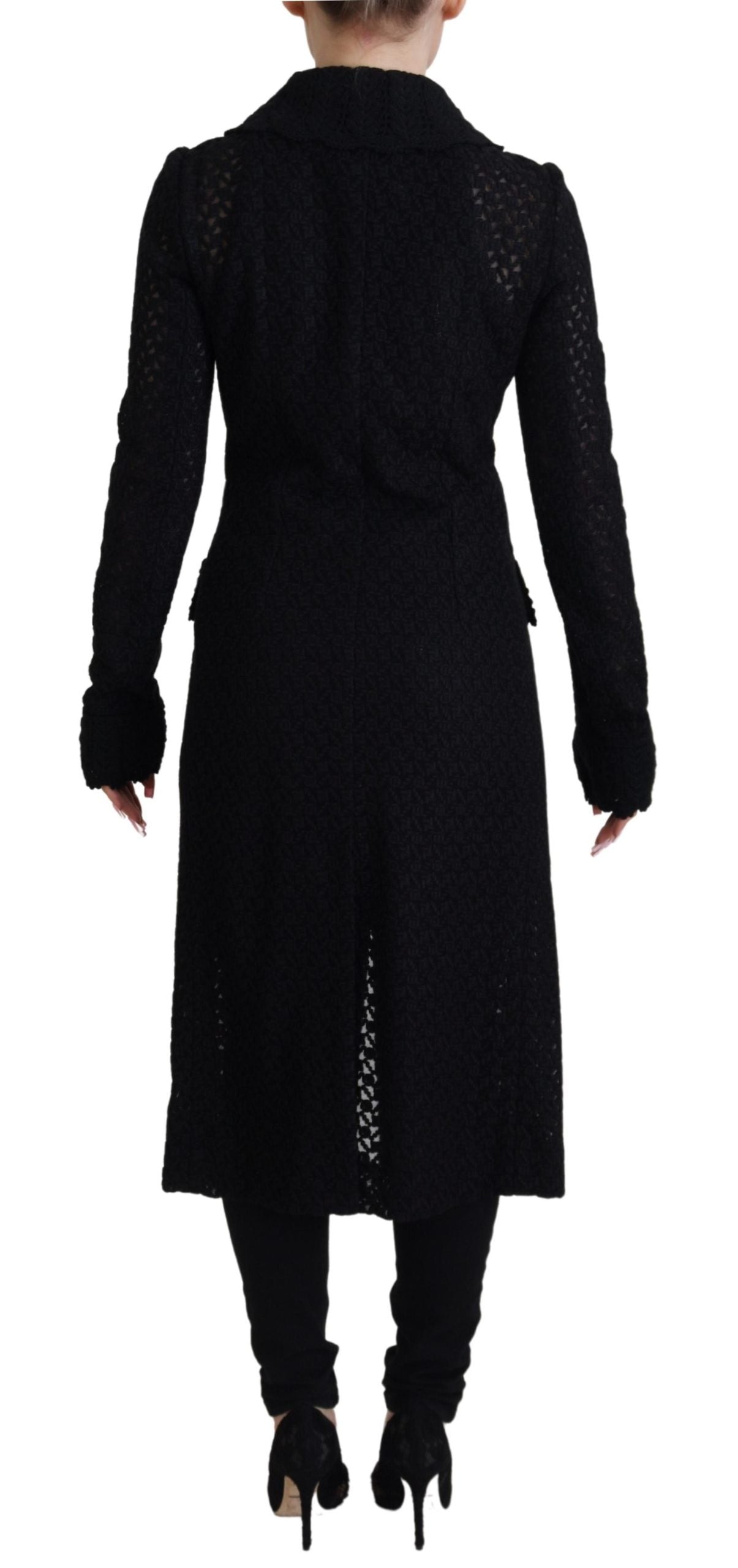 Dolce & Gabbana Klassische lange Strickjacke mit Knopfleiste