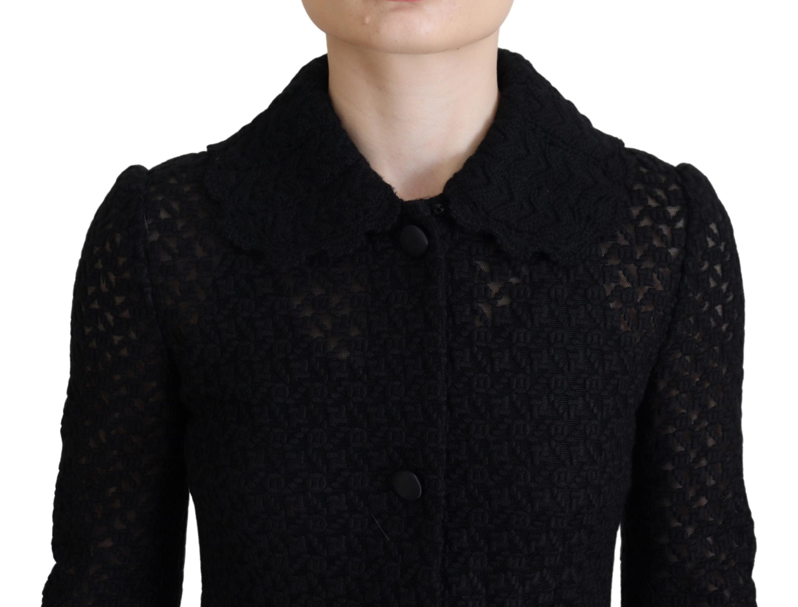 Dolce & Gabbana Klassische lange Strickjacke mit Knopfleiste