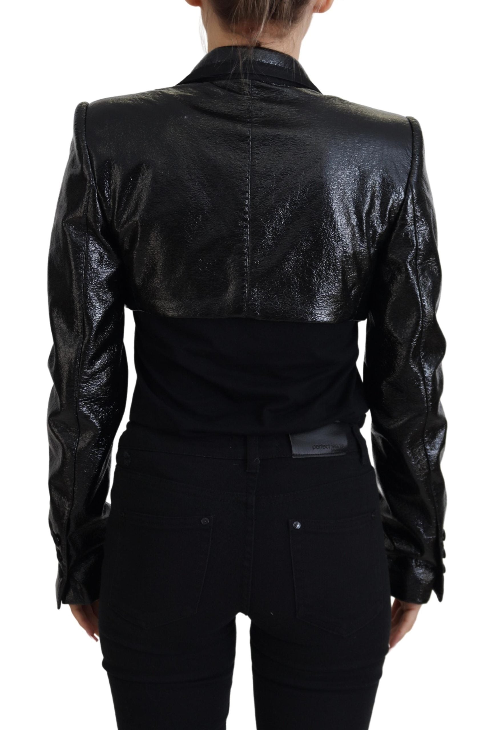 Dolce & Gabbana Elegante, kurze schwarze Designerjacke