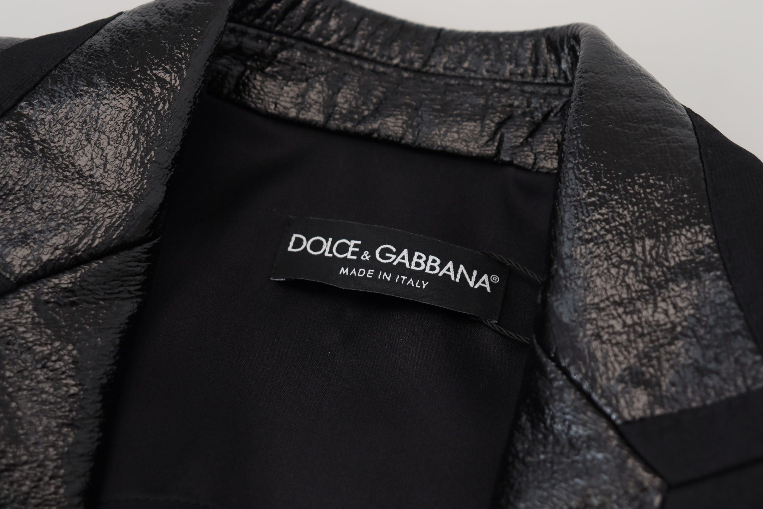 Dolce & Gabbana Elegante, kurze schwarze Designerjacke