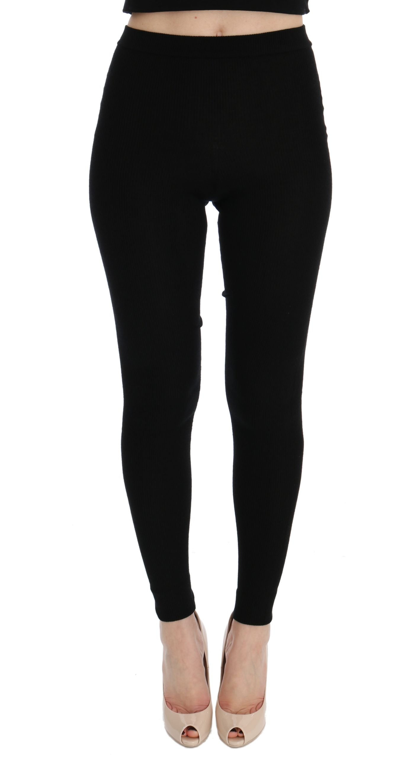 Dolce & Gabbana Elegante schwarze Kaschmirhose