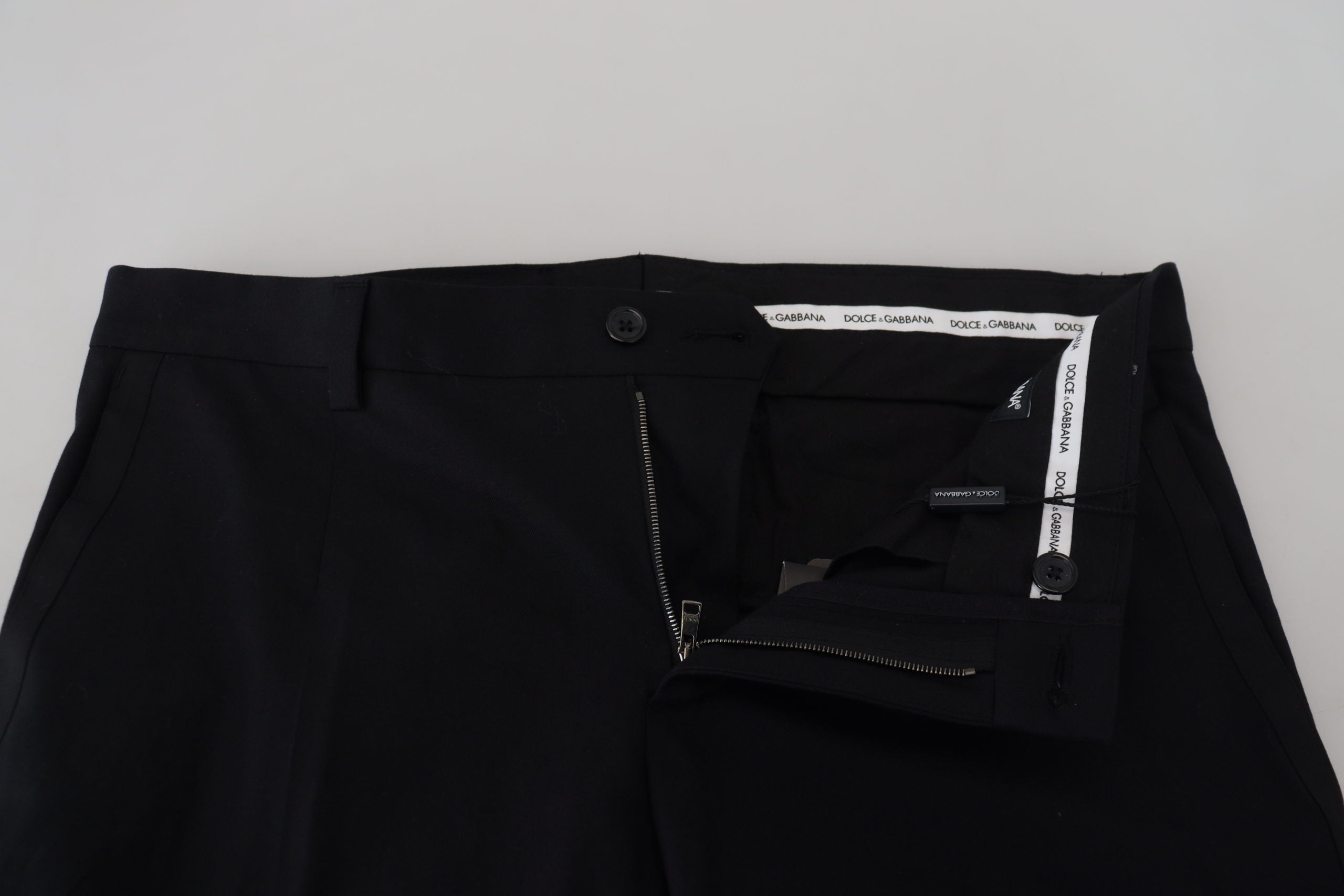 Dolce & Gabbana Elegante schwarze Baumwollhose