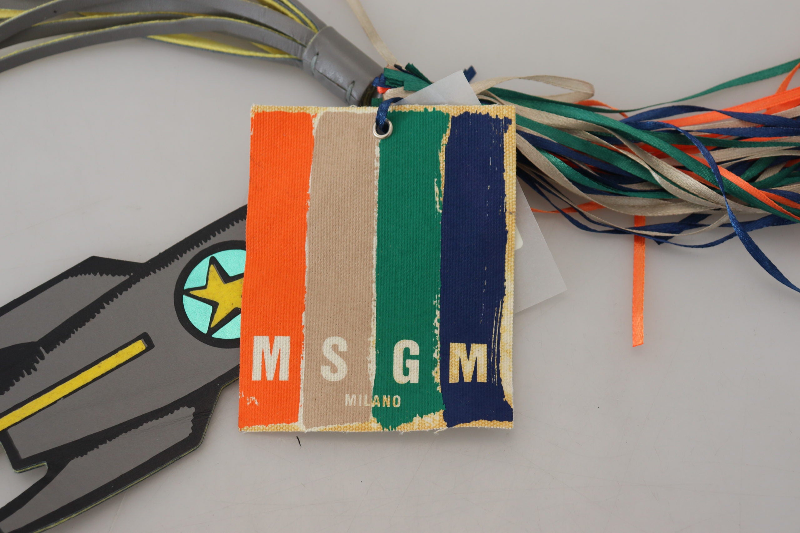 MSGM Schicker mehrfarbiger Schlüsselanhänger & Taschenanhänger