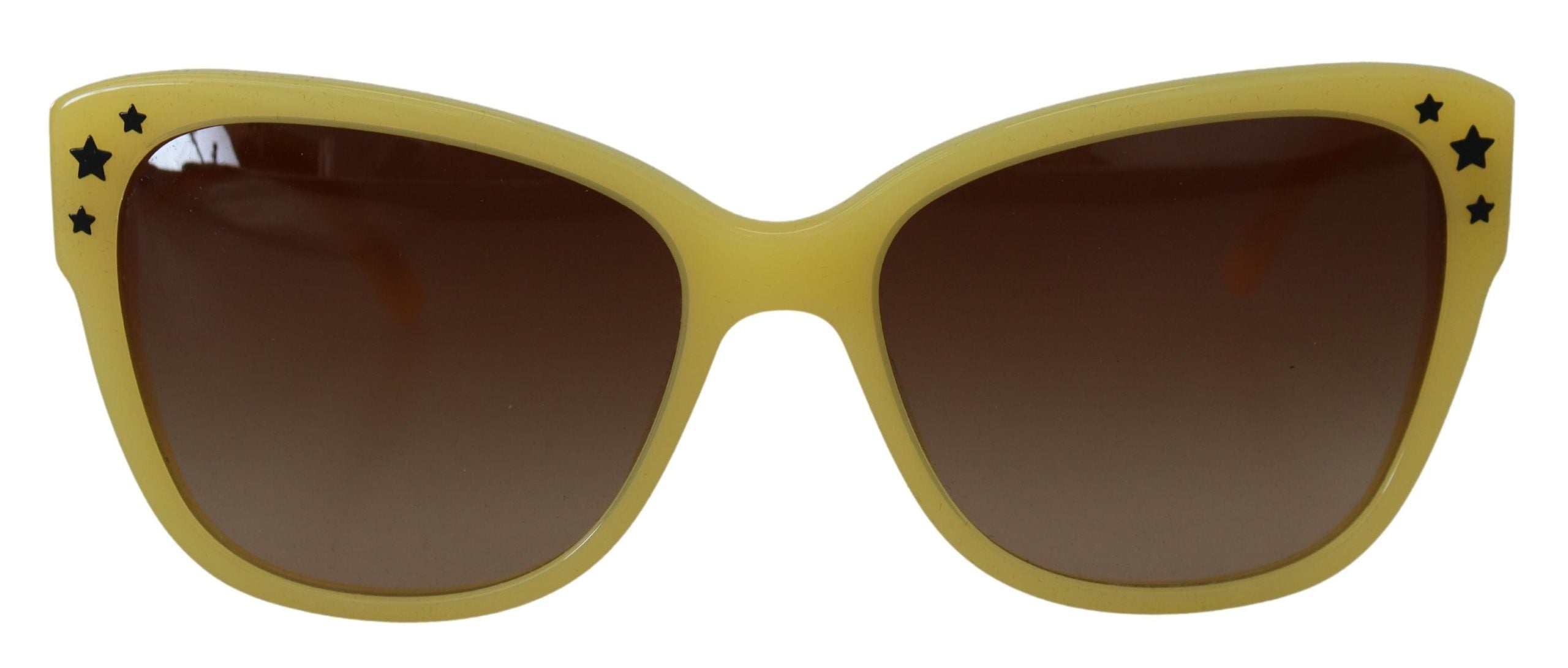 Ochelari de soare Dolce & Gabbana Chic din acetat galben cu degrade