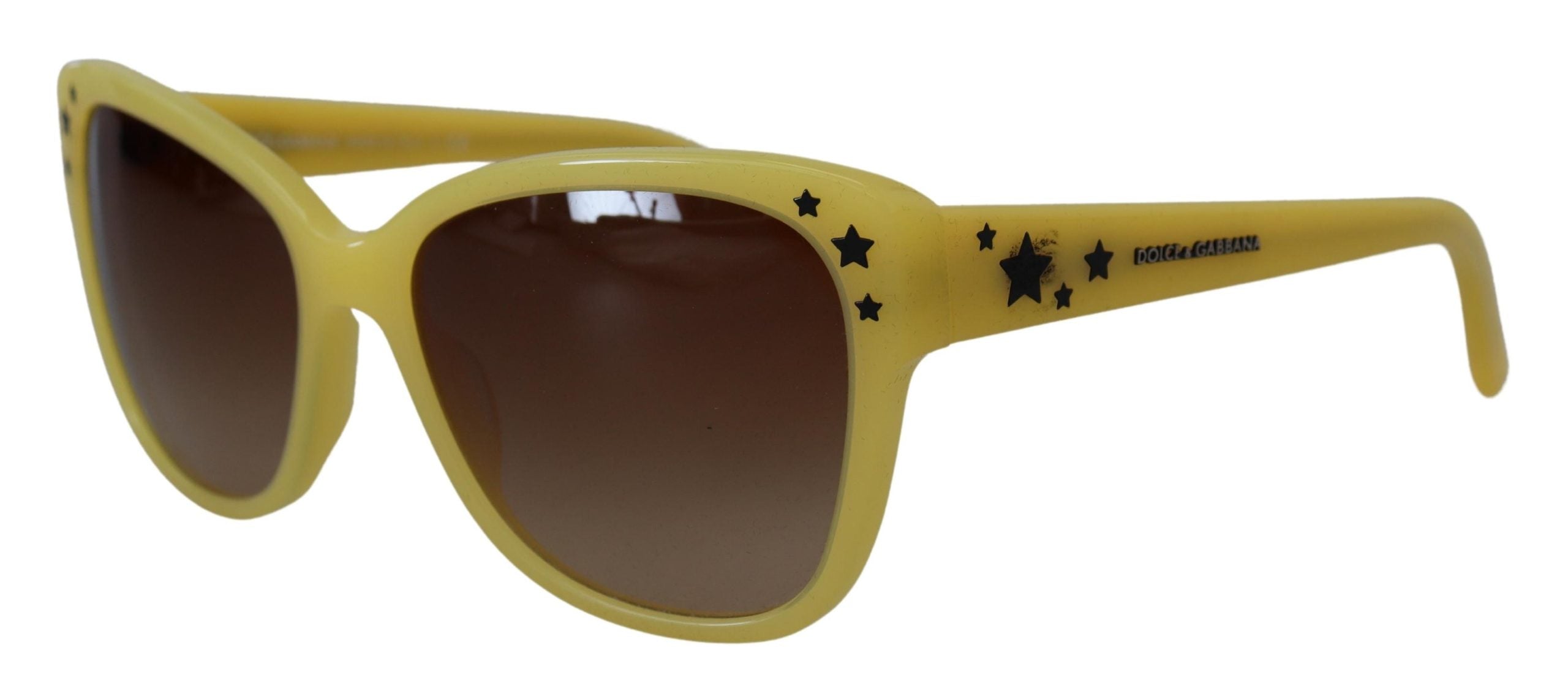 Ochelari de soare Dolce & Gabbana Chic din acetat galben cu degrade