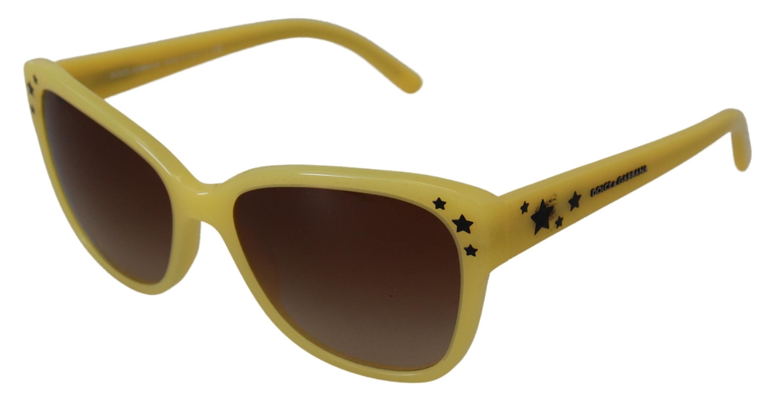 Ochelari de soare Dolce & Gabbana Chic din acetat galben cu degrade