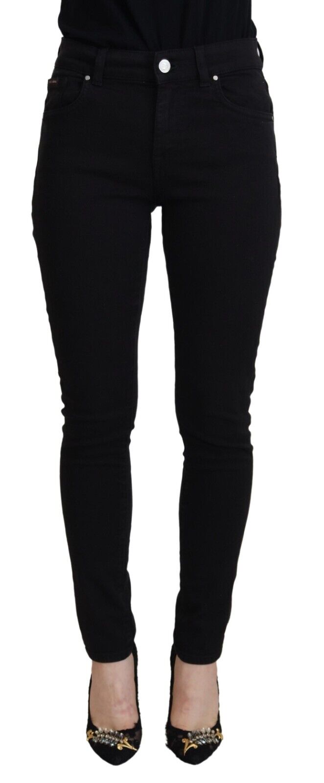 Dolce & Gabbana Elegante schwarze Jeanshose
