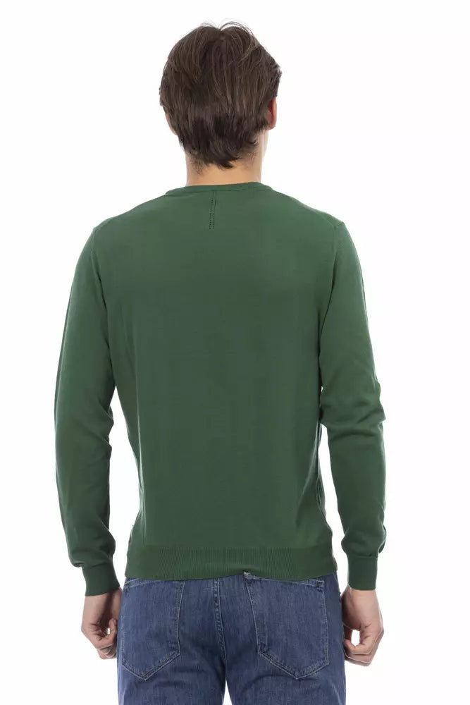 Pulover Baldinini Trend Verde din Bumbac pentru Bărbați