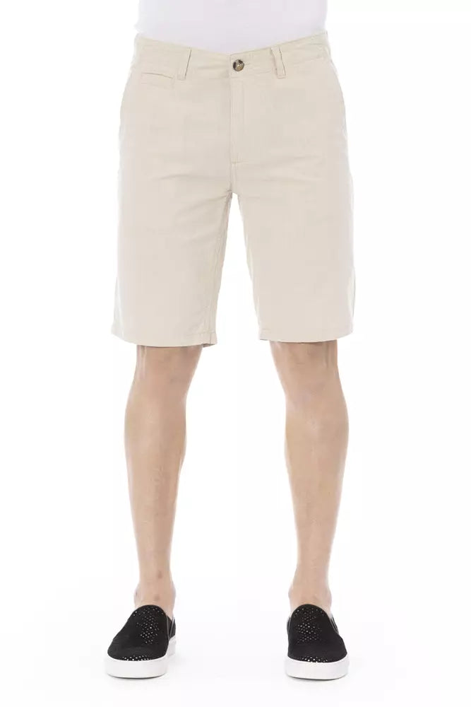 Baldinini Trend Beige Baumwolle Herren Shorts