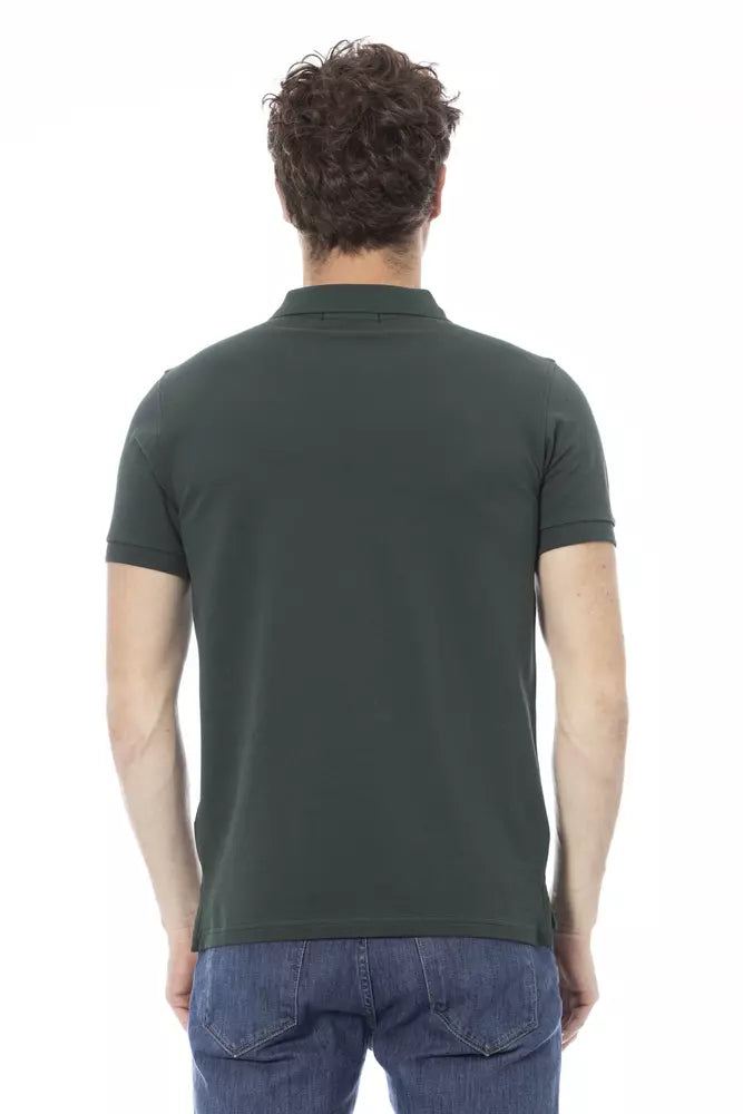 Polo bărbați din bumbac verde Baldinini Trend