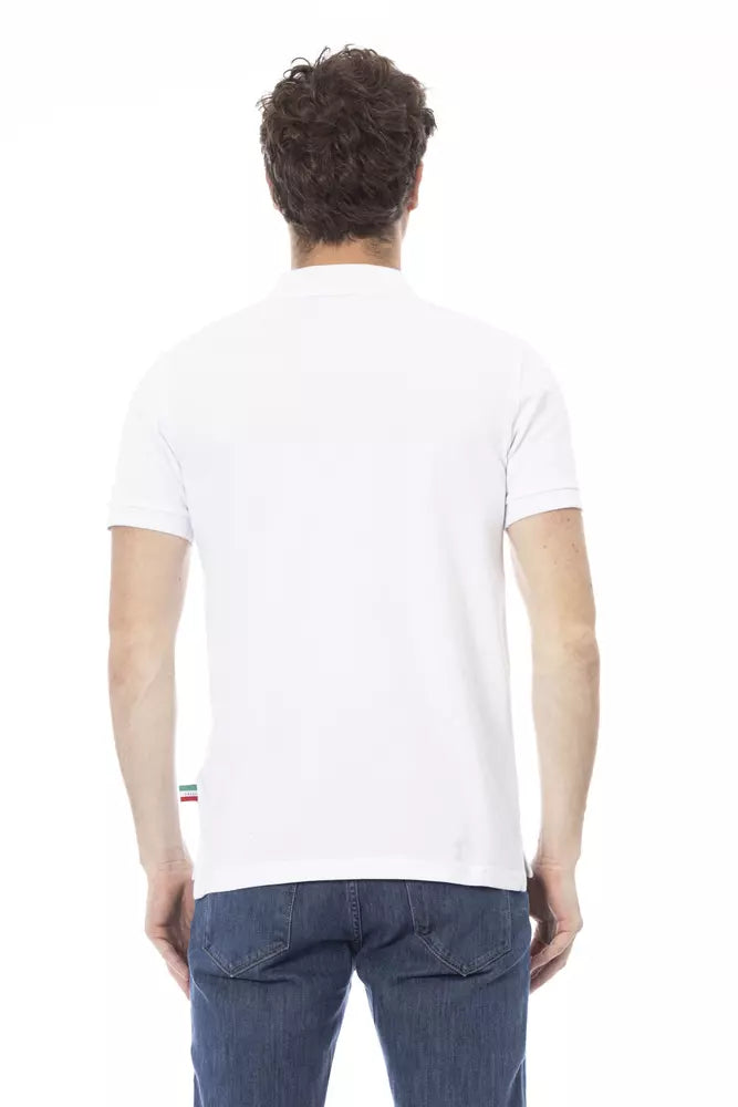 Polo Baldinini Trend din bumbac alb pentru bărbați
