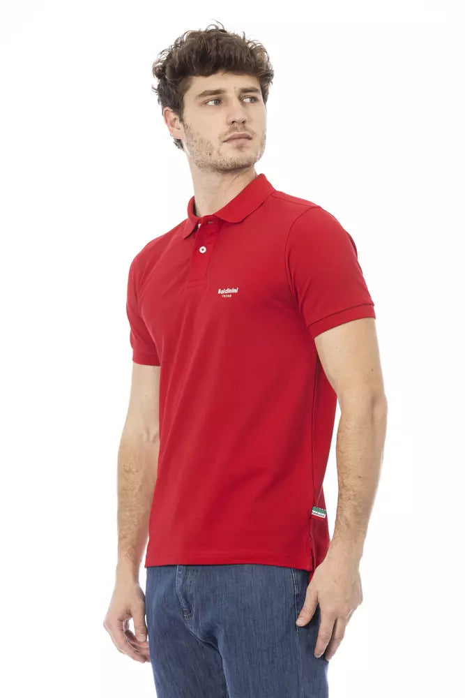 Tricou polo Baldinini Trend roșu din bumbac pentru bărbați