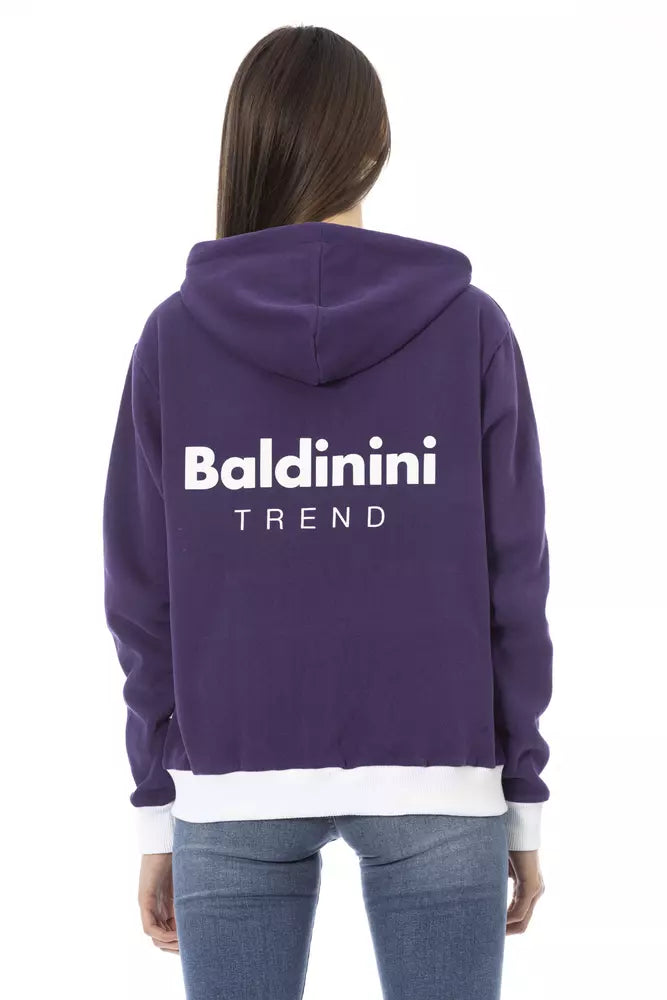 Pulover Baldinini Trend din bumbac violet pentru femei