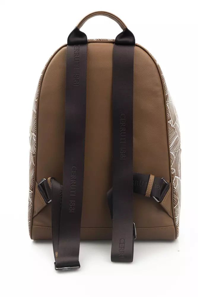 Cerruti 1881 Herrenrucksack aus braunem Leder