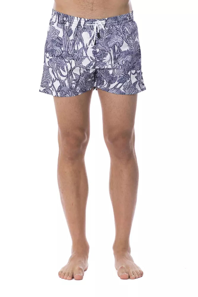 Roberto Cavalli Sport Hellblaue Polyester-Bademode für Herren
