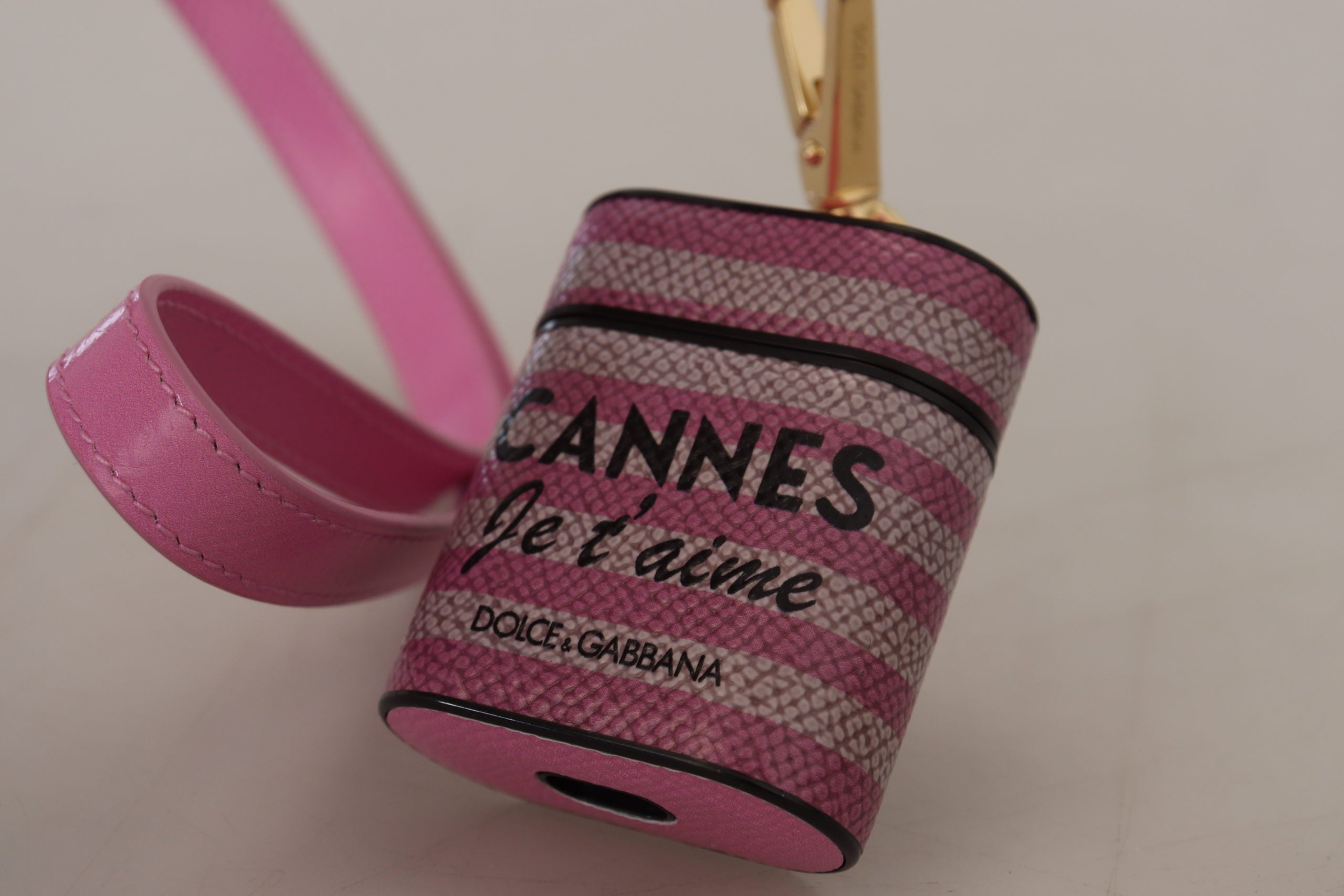 Husă Dolce & Gabbana Chic din piele pentru AirPods, roz