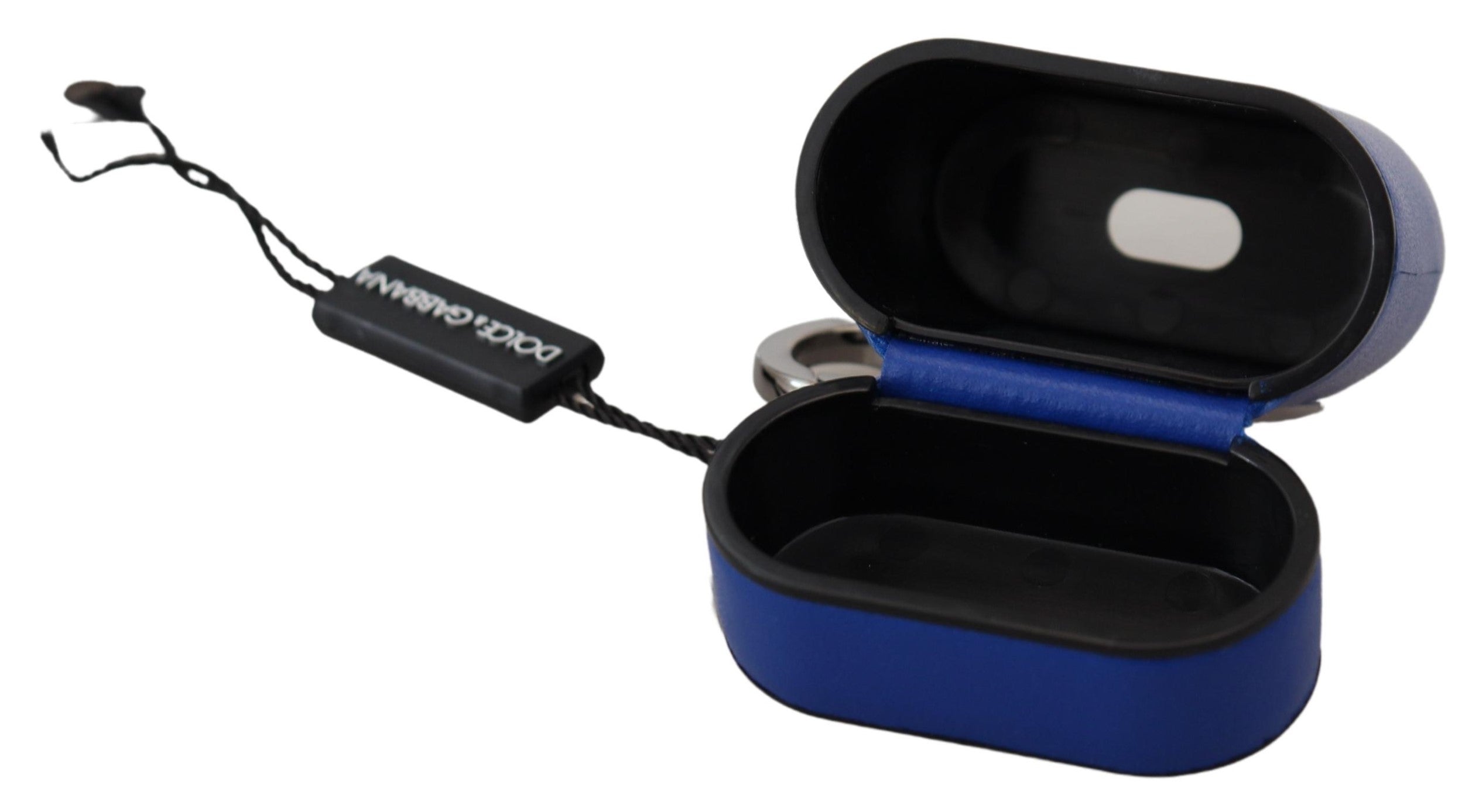 Husă elegantă din piele albastră pentru Airpods Dolce & Gabbana