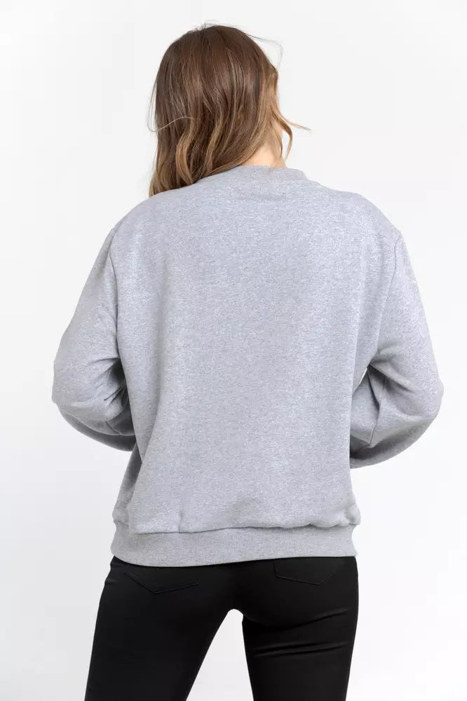 Trussardi Grauer Baumwollpullover für Damen