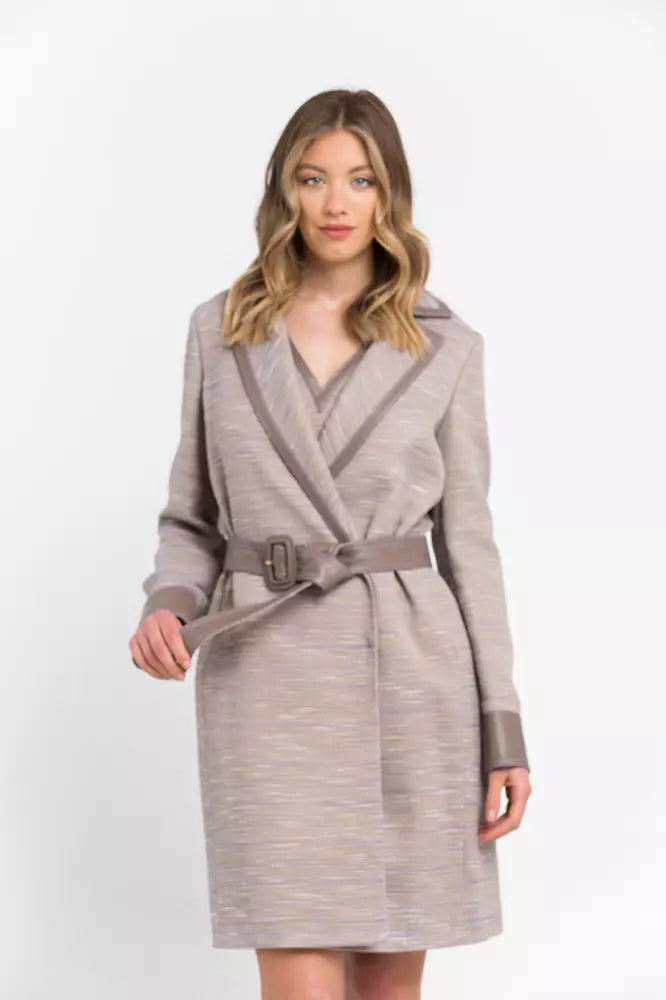 Palton Trussardi bej din bumbac pentru femei