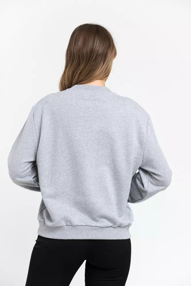 Trussardi Grauer Baumwollpullover für Damen