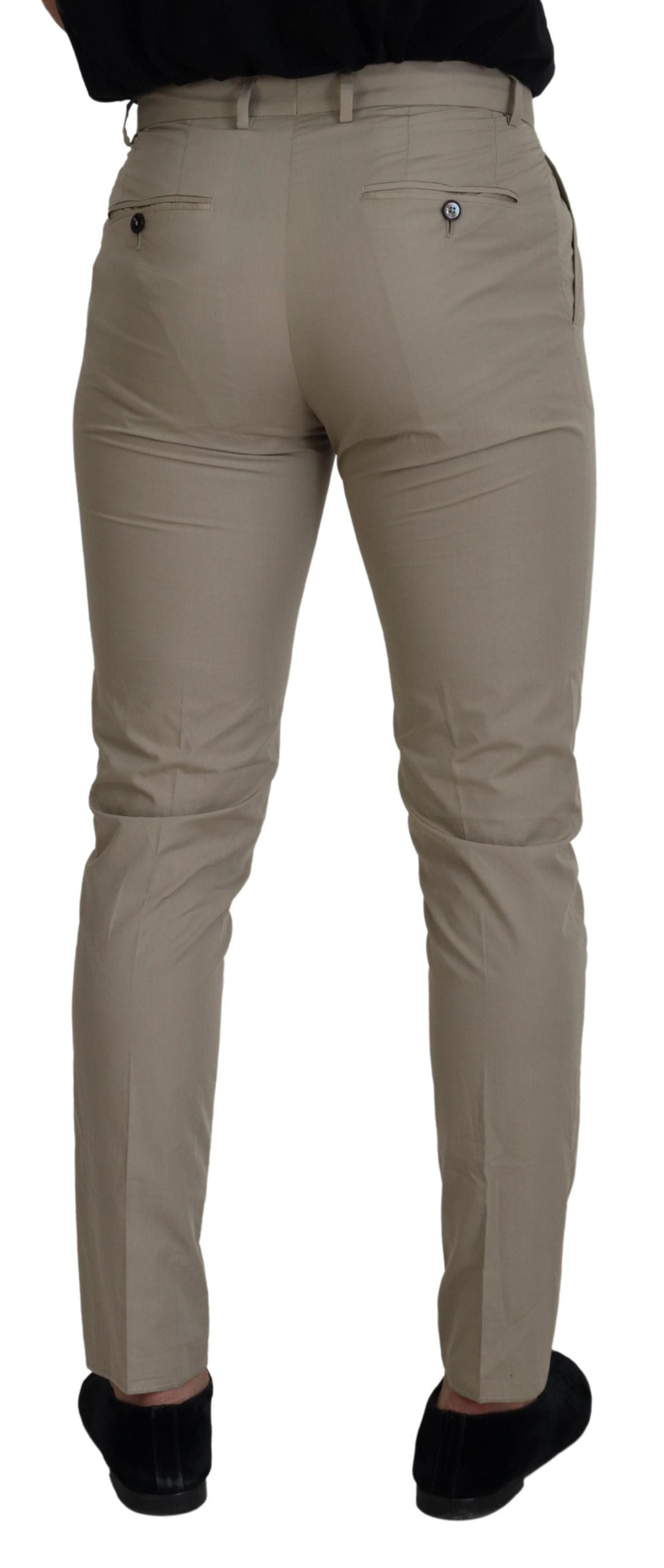 Dolce & Gabbana – Atemberaubende beige Hose aus italienischer Baumwolle