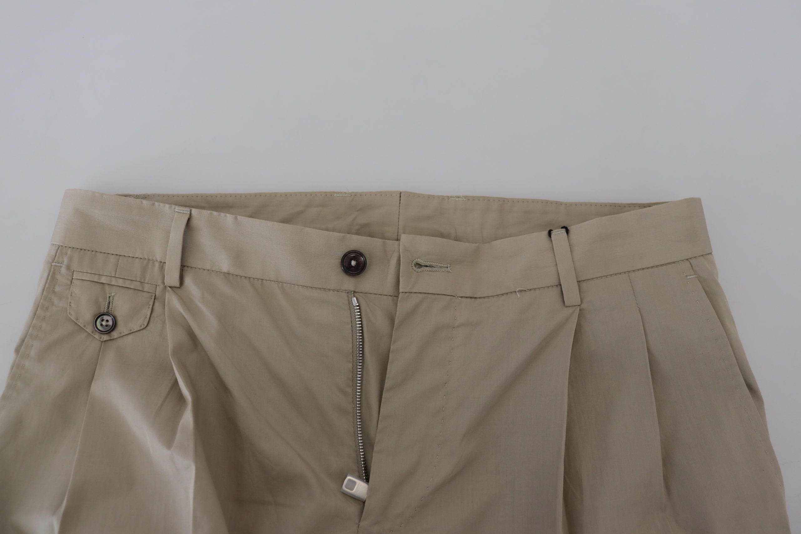 Dolce & Gabbana – Atemberaubende beige Hose aus italienischer Baumwolle