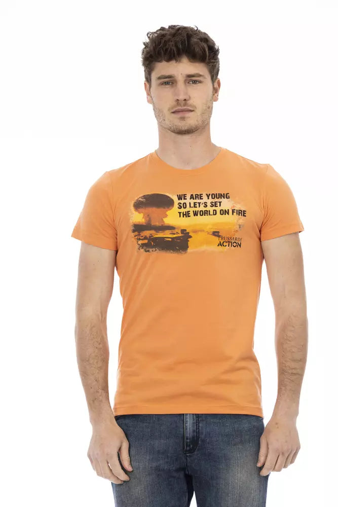 Trussardi Action Orange Baumwolle Herren T-Shirt