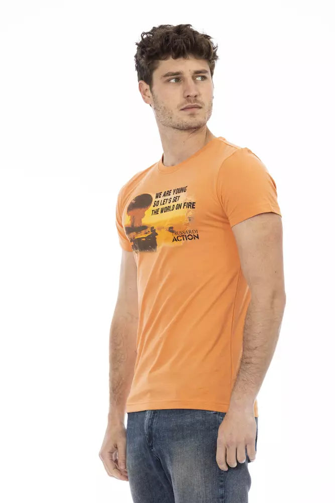 Trussardi Action Orange Baumwolle Herren T-Shirt