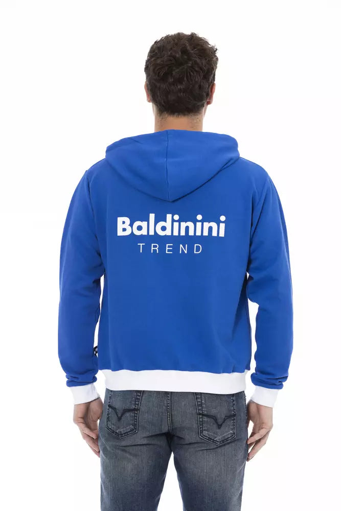 Pulover Baldinini Trend albastru din lână pentru bărbați