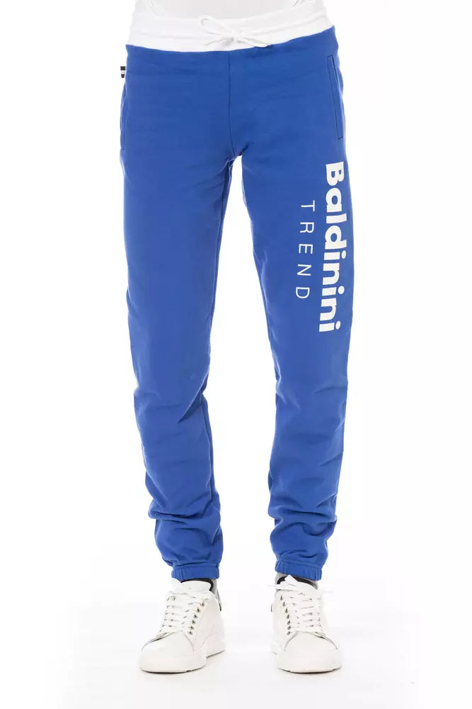 Baldinini Trend Blaue Herren Sporthose aus Baumwolle