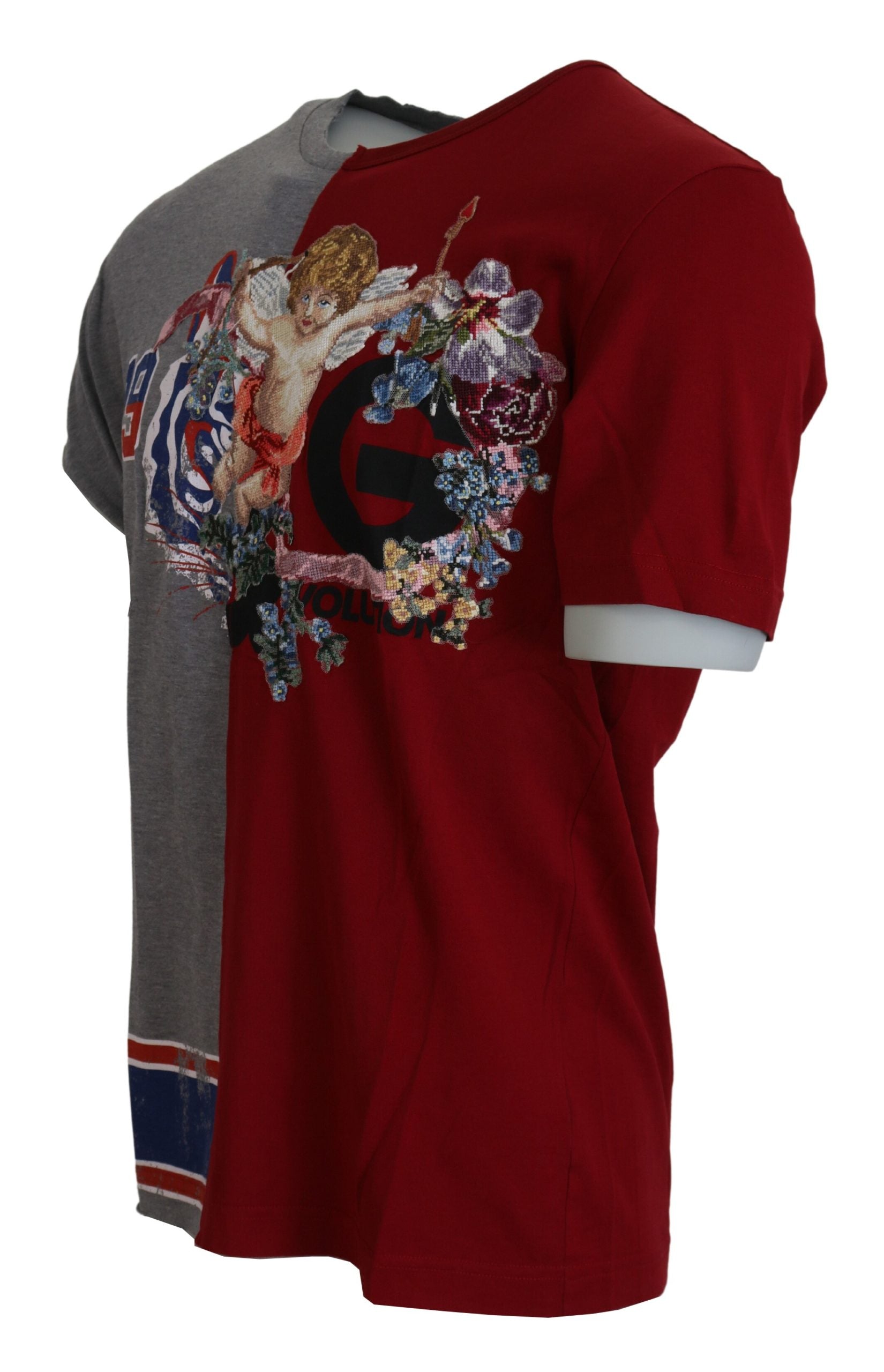 Tricou Dolce & Gabbana cu guler rotund și imprimeu floral Angels