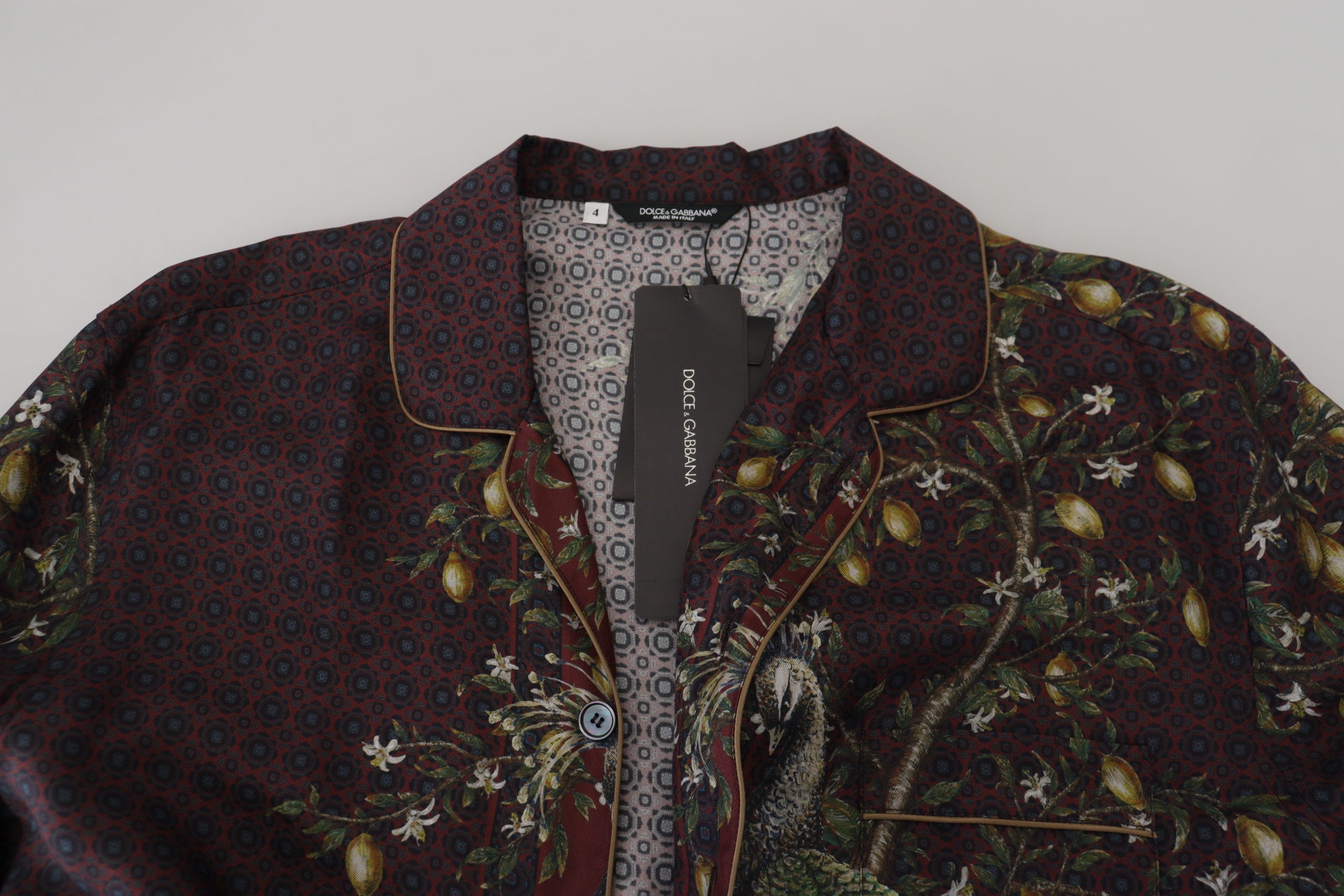 Dolce & Gabbana Elegantes Herrenhemd im Pyjama-Stil aus Seidensatin