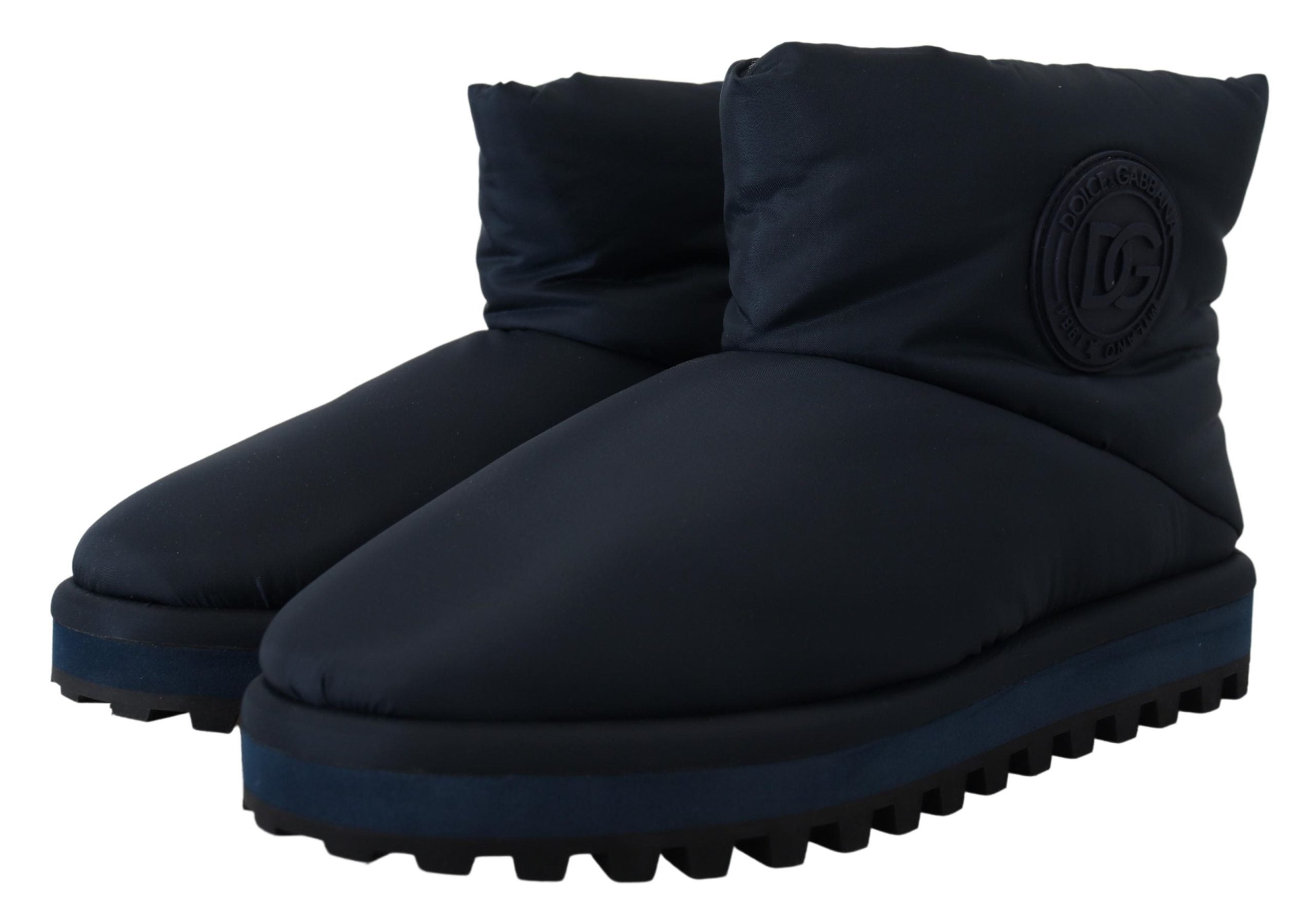 Dolce & Gabbana Elegante knöchelhohe blaue Stiefel für einen anspruchsvollen Stil