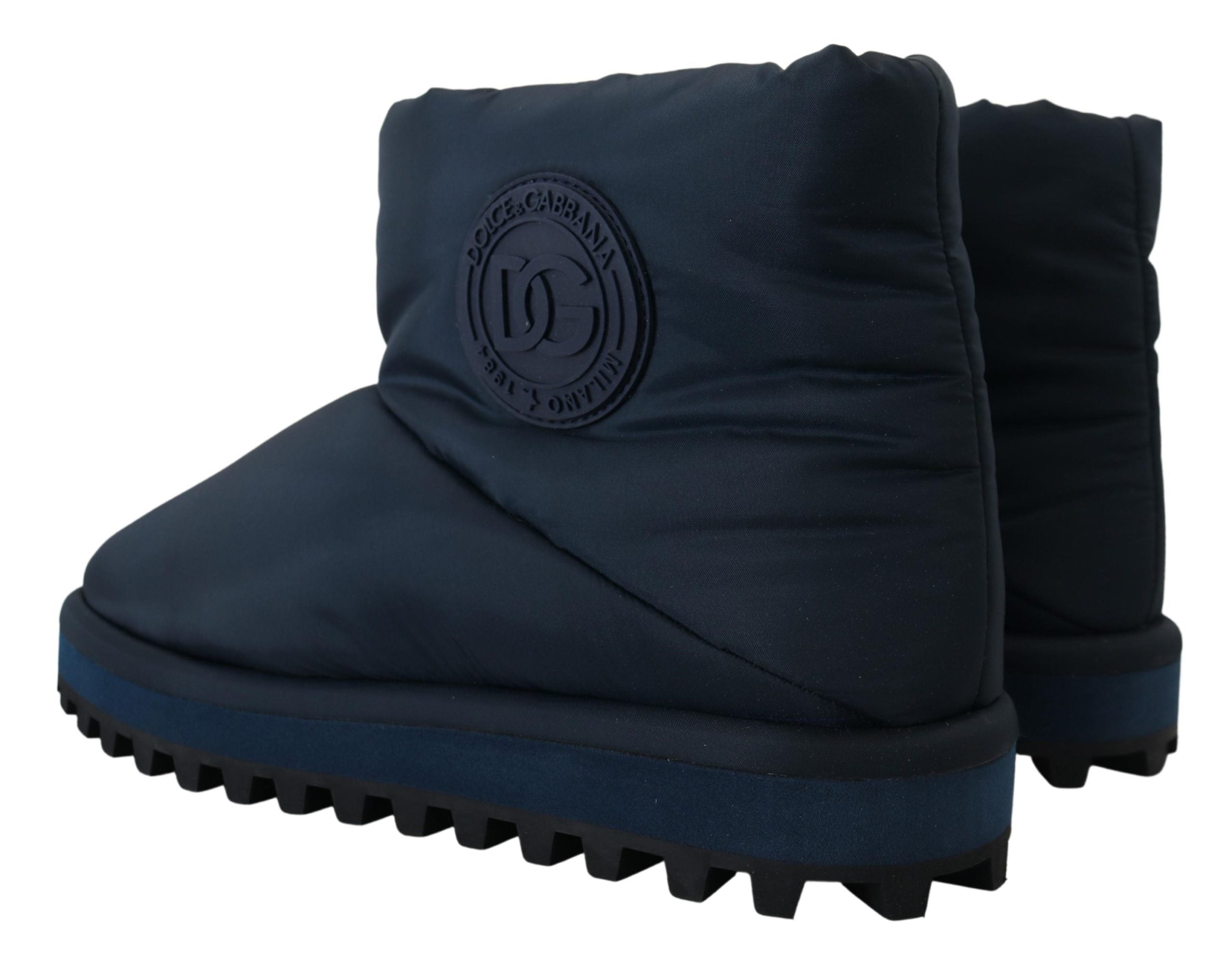 Dolce & Gabbana Elegante knöchelhohe blaue Stiefel für einen anspruchsvollen Stil