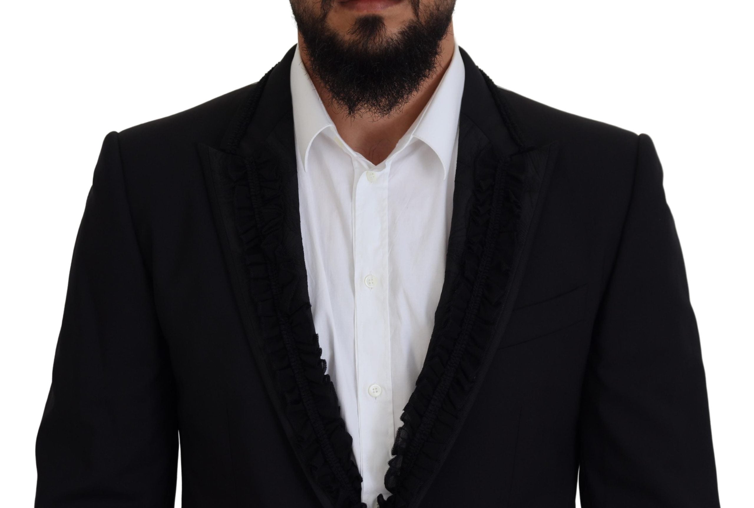 Sacou de seară elegant Dolce & Gabbana, negru, cu căptușeală de mătase