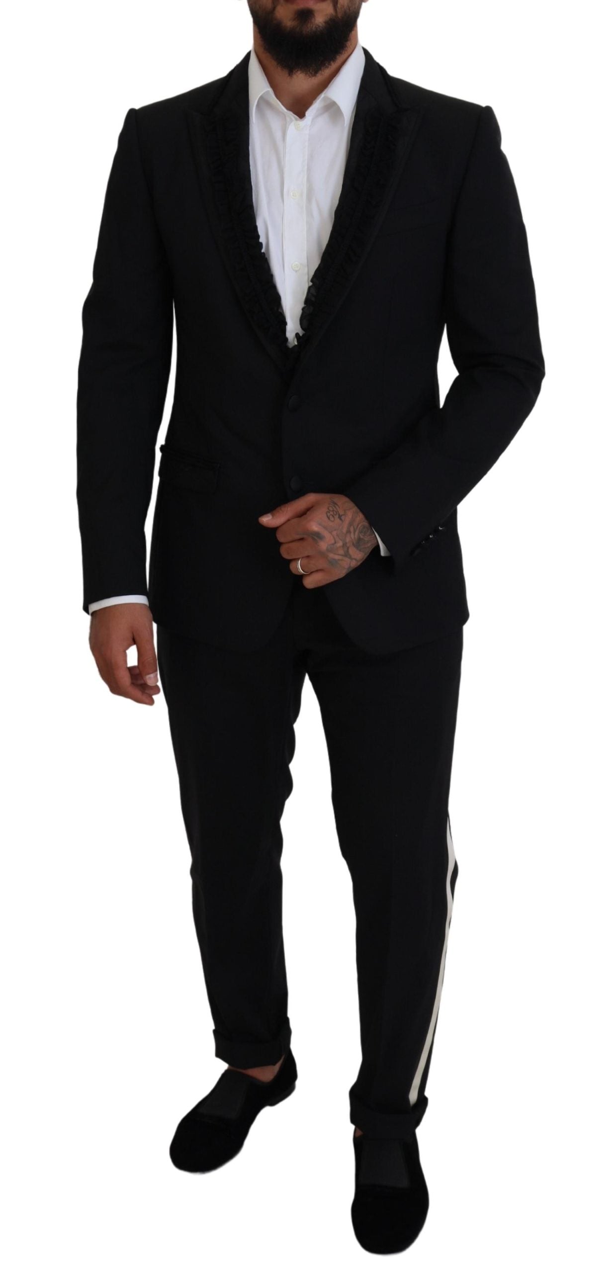 Sacou de seară elegant Dolce & Gabbana, negru, cu căptușeală de mătase