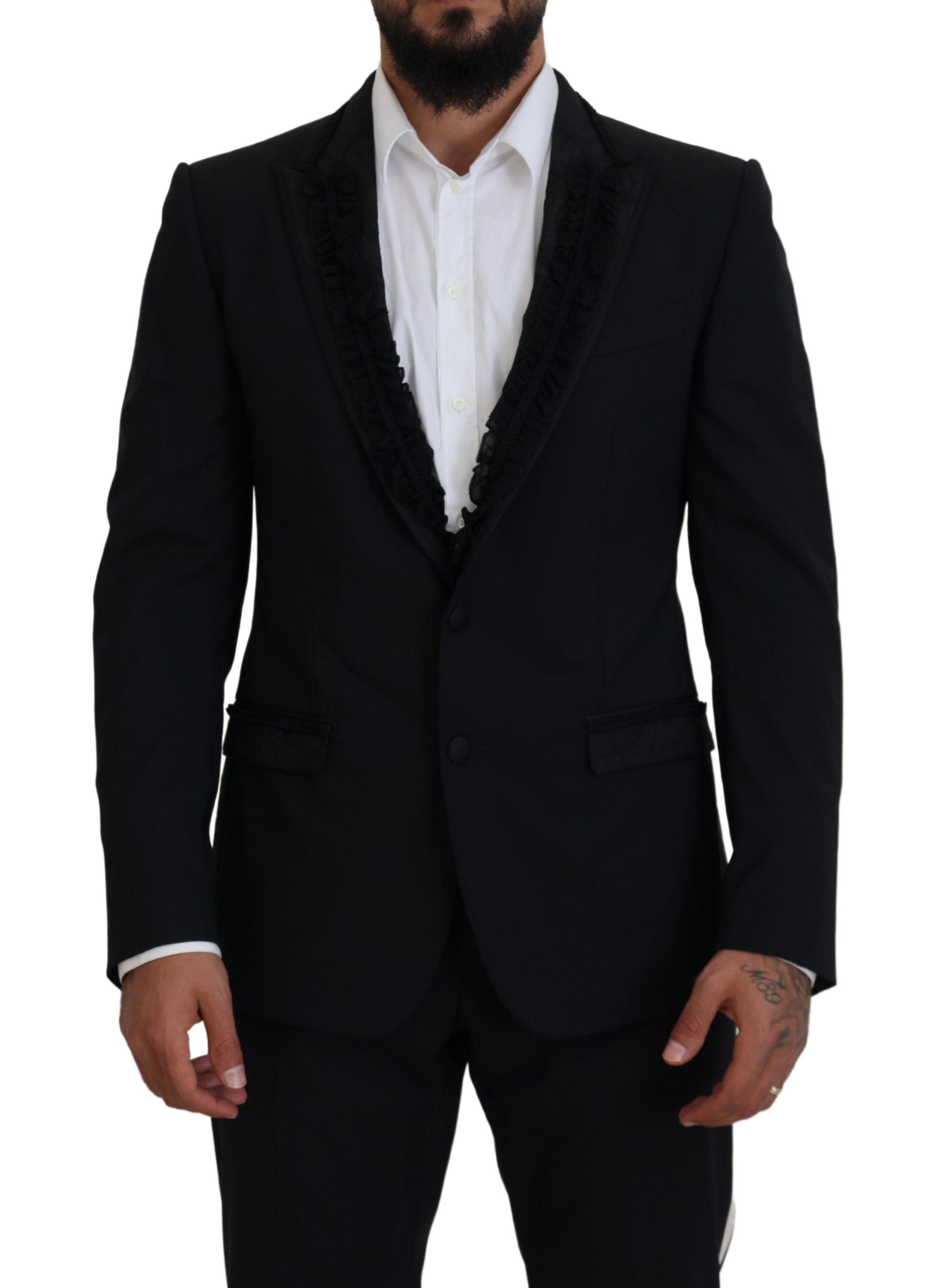 Sacou de seară elegant Dolce & Gabbana, negru, cu căptușeală de mătase