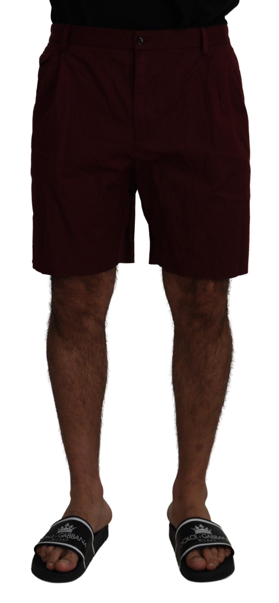 Dolce & Gabbana Elegante Shorts aus kastanienbrauner Baumwollmischung