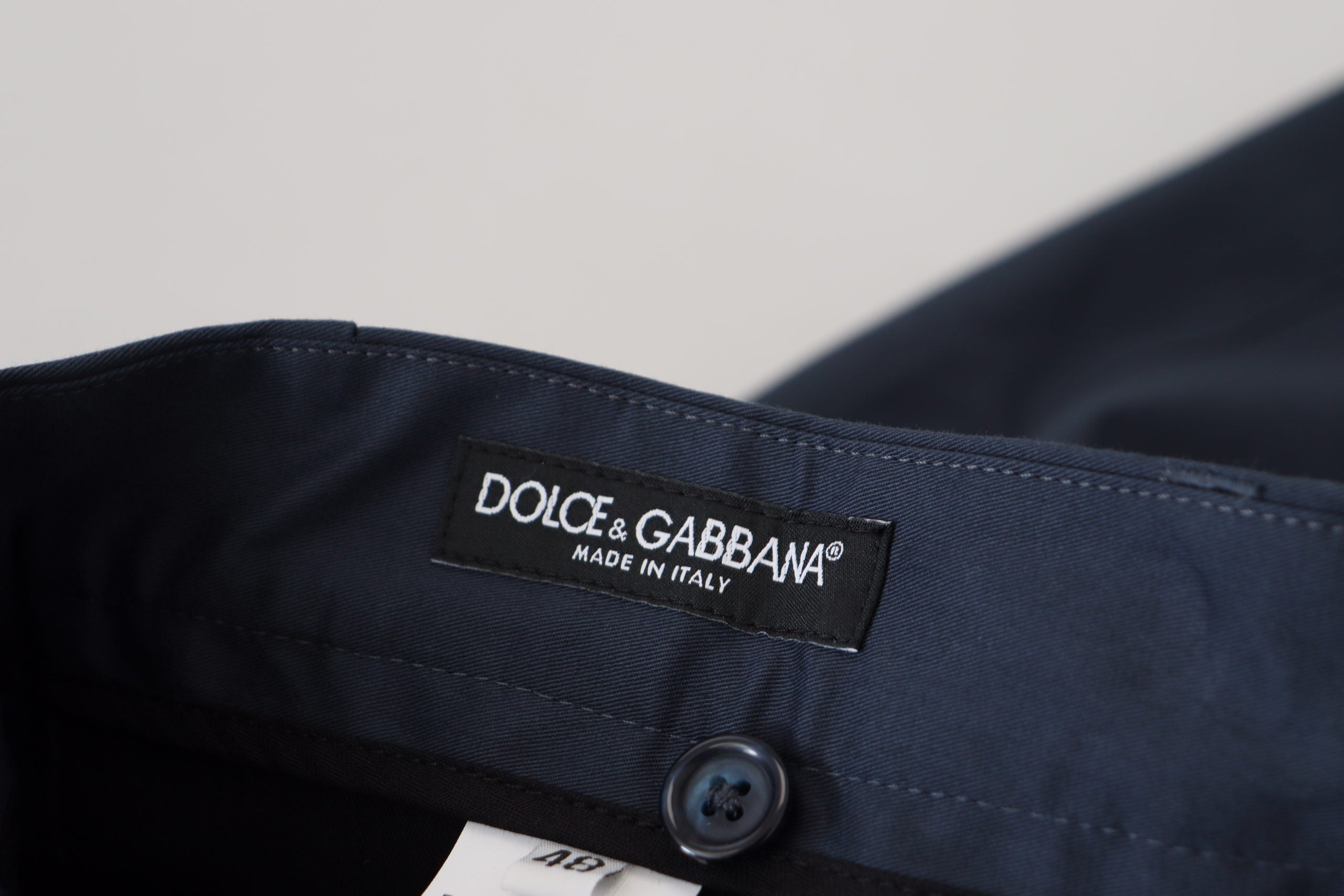 Pantaloni scurți eleganți din amestec de bumbac albastru Dolce & Gabbana
