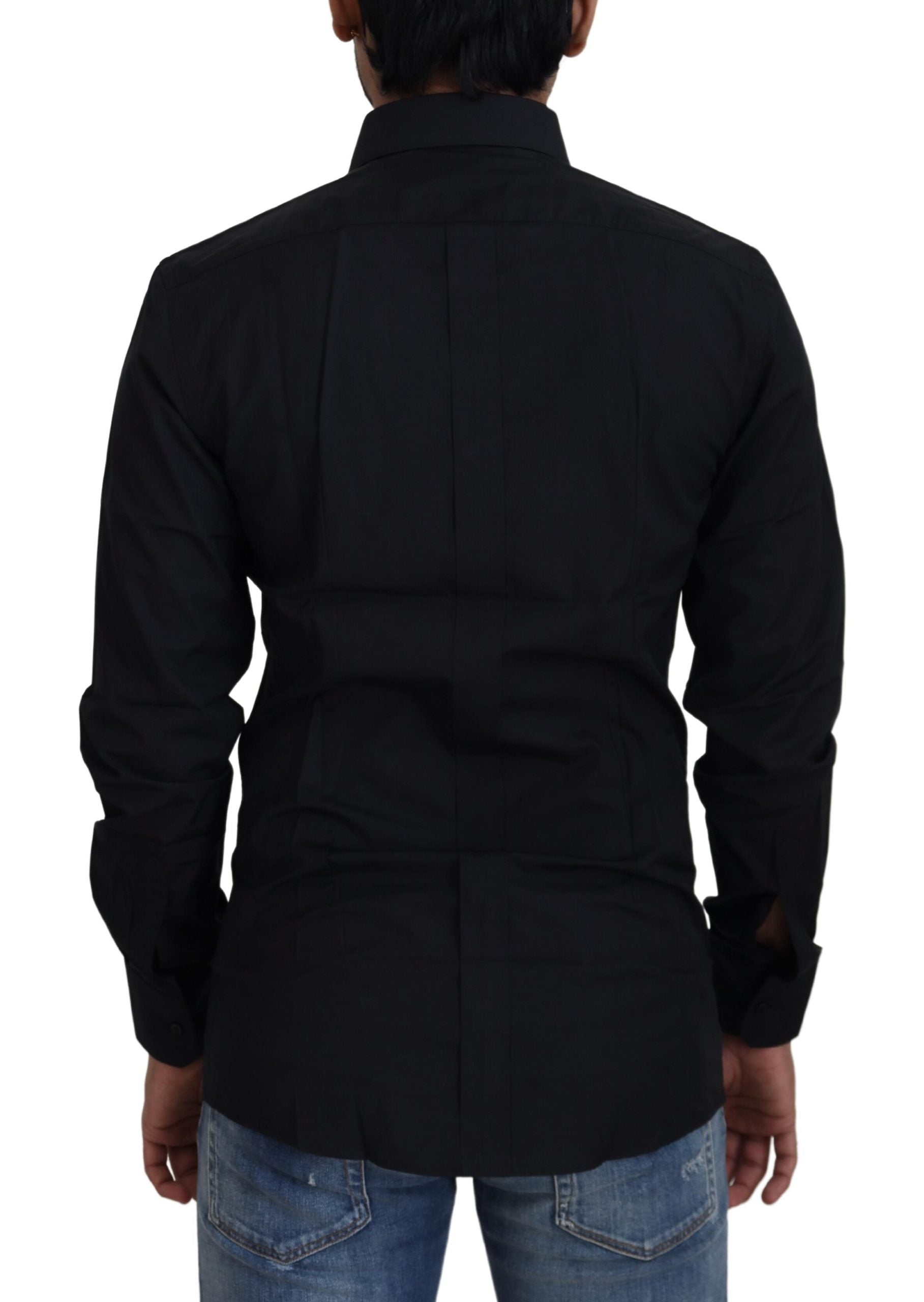 Dolce & Gabbana Schickes schwarzes Baumwollhemd