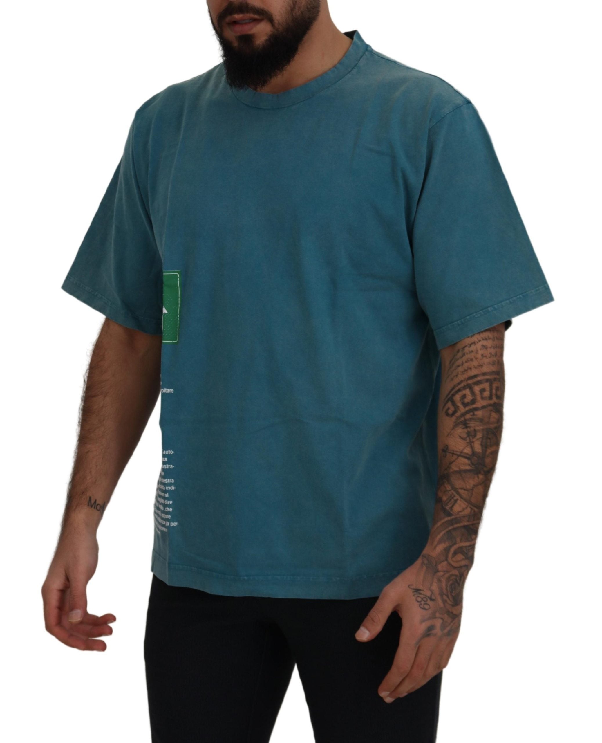Dolce & Gabbana – Elegantes Baumwoll-T-Shirt mit Rundhalsausschnitt in Blau