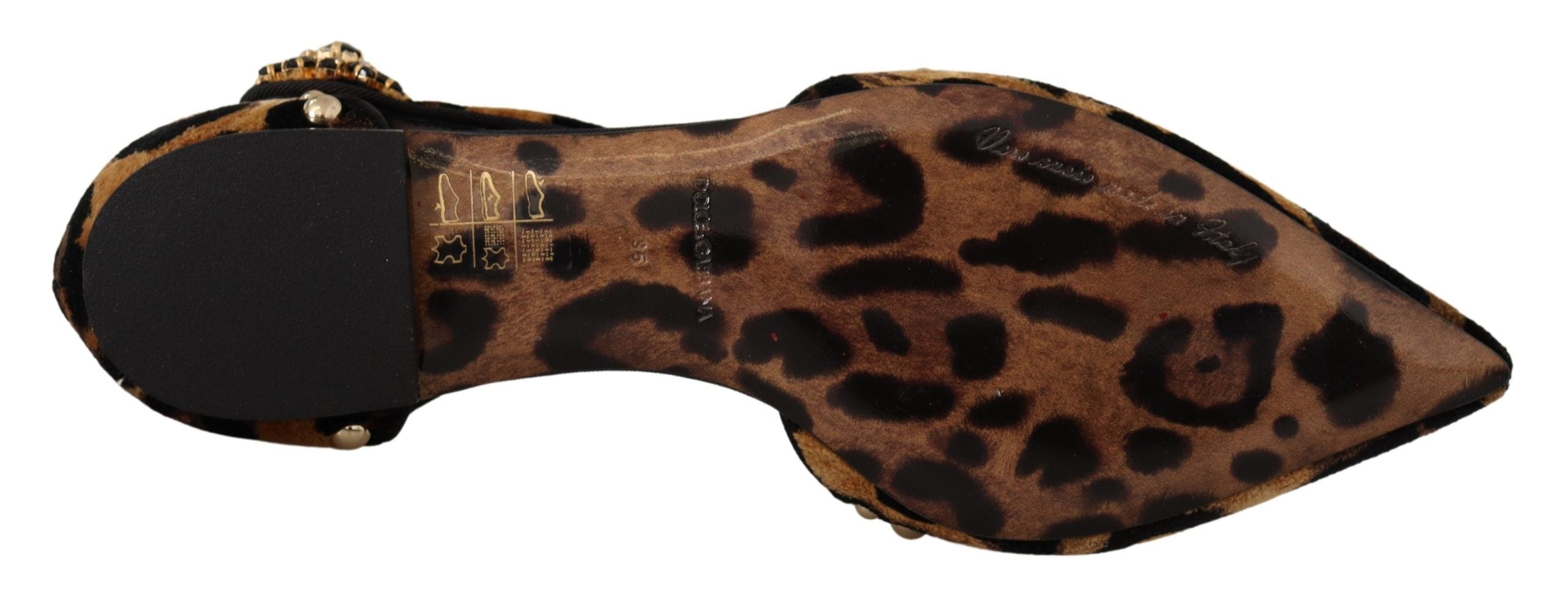 Dolce & Gabbana – Sandalen mit T-Riemen und Leopardenmuster und Blumenverzierung