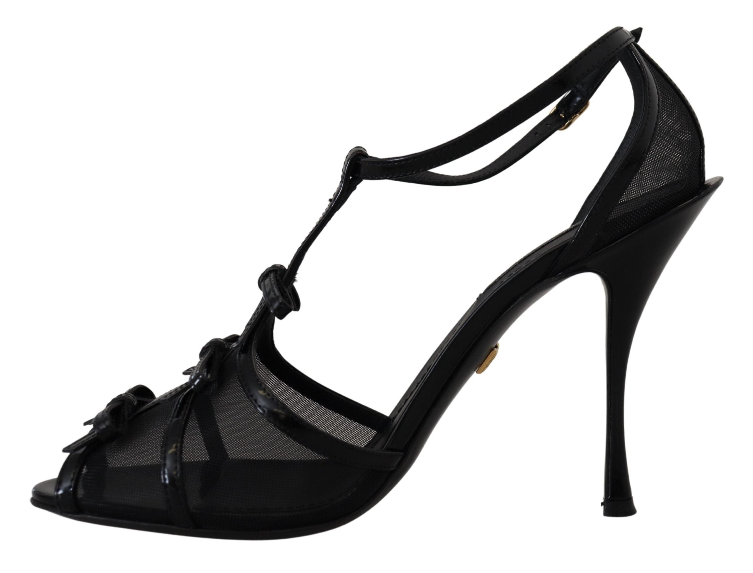 Sandale elegante cu toc stiletto Dolce & Gabbana, negre