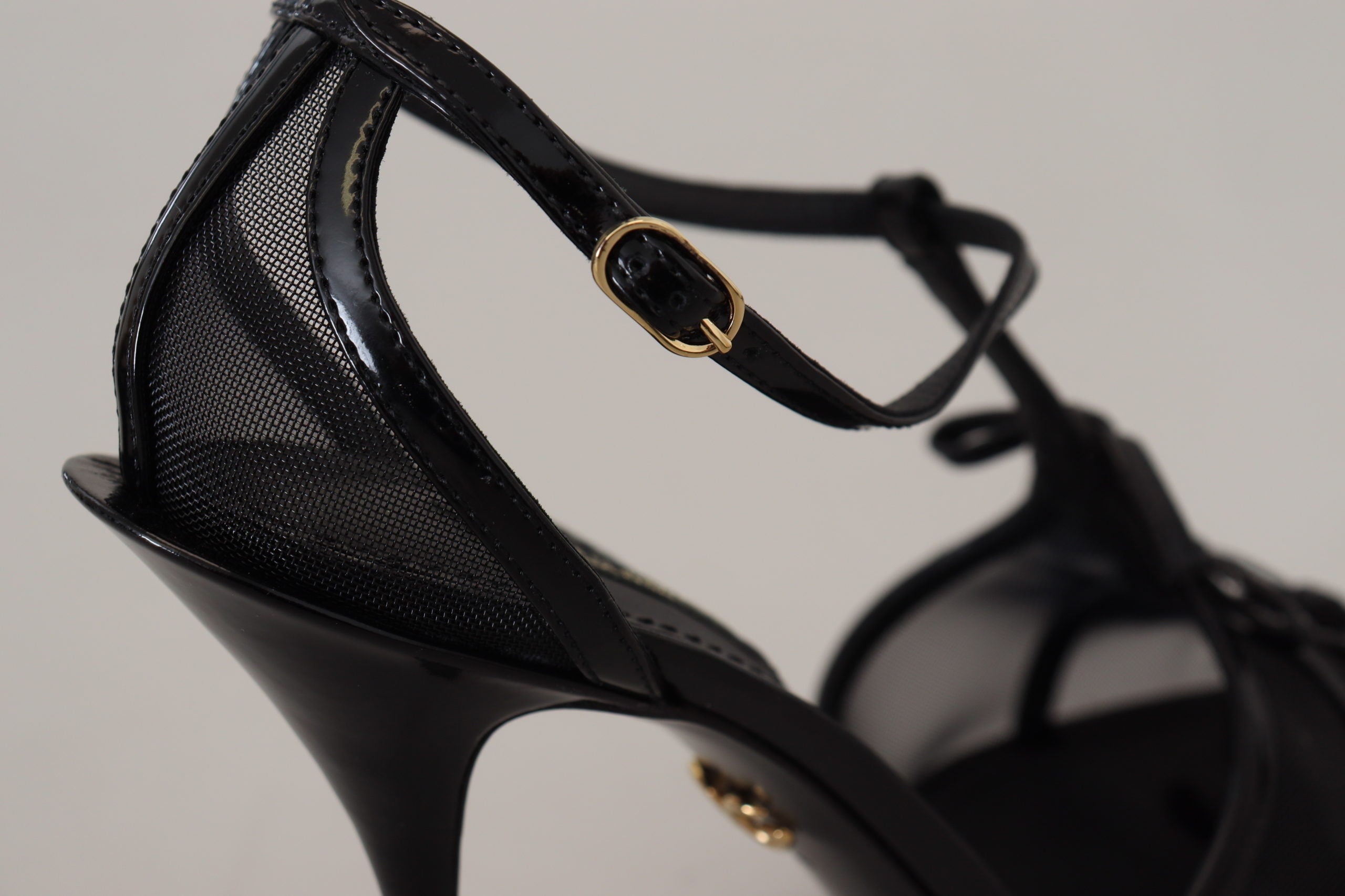 Sandale elegante cu toc stiletto Dolce & Gabbana, negre